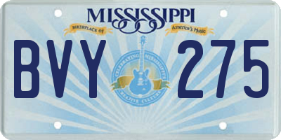 MS license plate BVY275