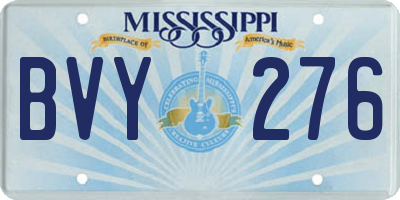 MS license plate BVY276