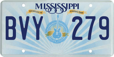 MS license plate BVY279