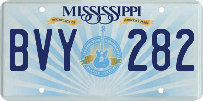 MS license plate BVY282