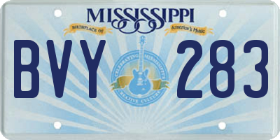 MS license plate BVY283