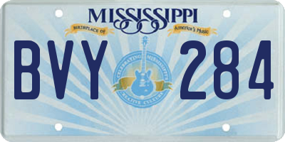 MS license plate BVY284