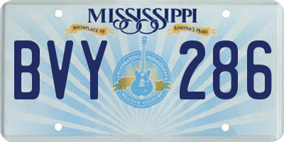 MS license plate BVY286