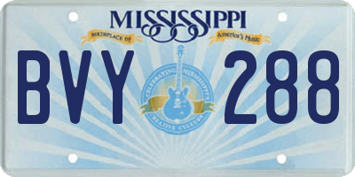 MS license plate BVY288