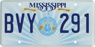 MS license plate BVY291