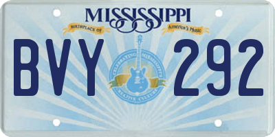 MS license plate BVY292