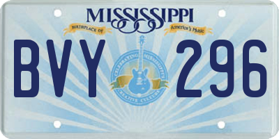 MS license plate BVY296