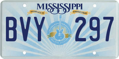 MS license plate BVY297