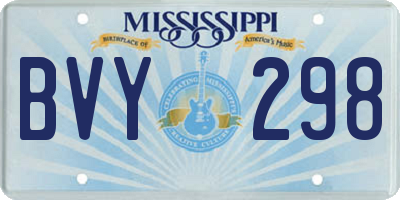 MS license plate BVY298