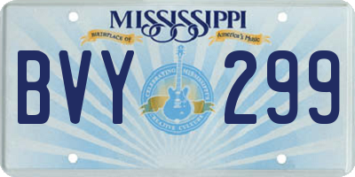 MS license plate BVY299