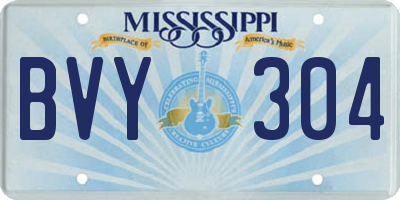 MS license plate BVY304