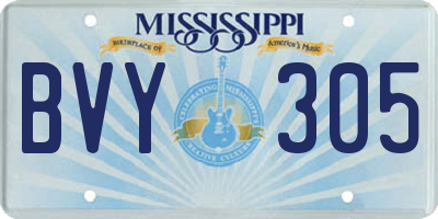MS license plate BVY305