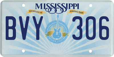 MS license plate BVY306