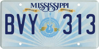 MS license plate BVY313