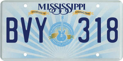MS license plate BVY318