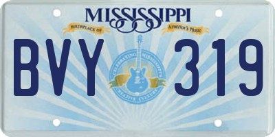 MS license plate BVY319