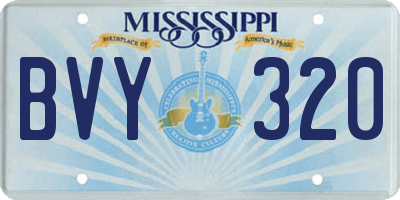 MS license plate BVY320
