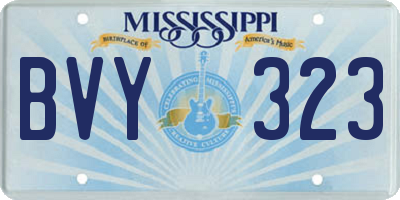 MS license plate BVY323