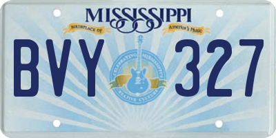 MS license plate BVY327