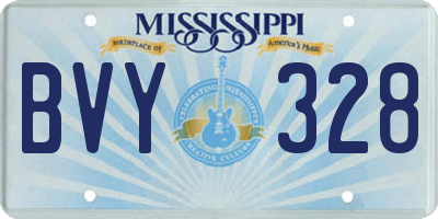 MS license plate BVY328