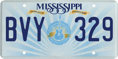MS license plate BVY329
