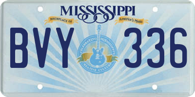 MS license plate BVY336