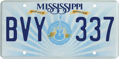 MS license plate BVY337
