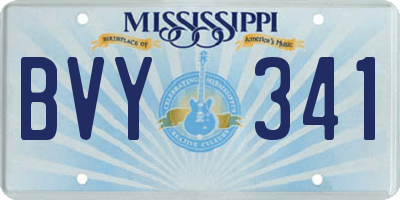MS license plate BVY341