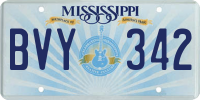 MS license plate BVY342