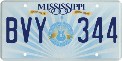 MS license plate BVY344