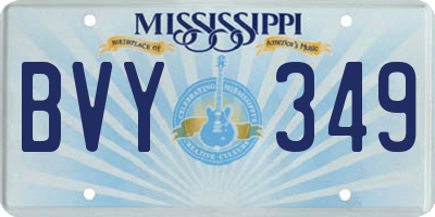 MS license plate BVY349