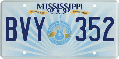 MS license plate BVY352