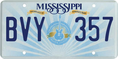 MS license plate BVY357