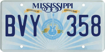 MS license plate BVY358