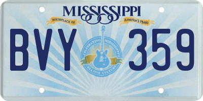 MS license plate BVY359