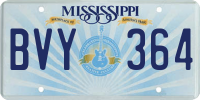 MS license plate BVY364