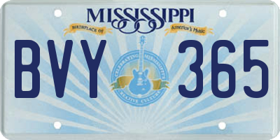 MS license plate BVY365