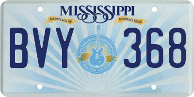 MS license plate BVY368