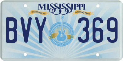 MS license plate BVY369