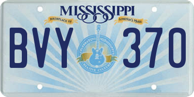MS license plate BVY370