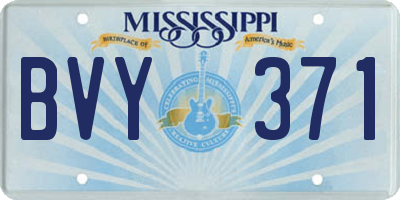 MS license plate BVY371