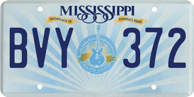 MS license plate BVY372