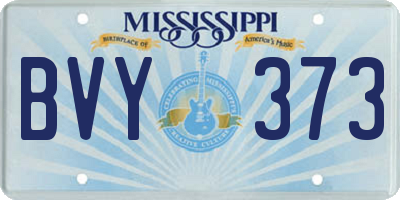 MS license plate BVY373