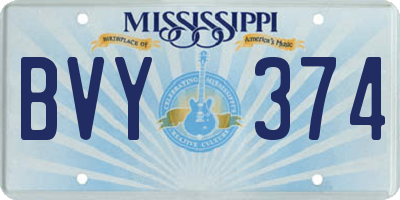 MS license plate BVY374