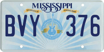 MS license plate BVY376