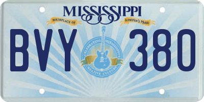 MS license plate BVY380