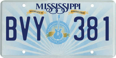 MS license plate BVY381
