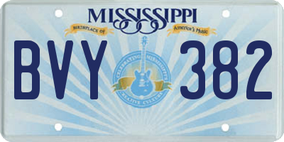 MS license plate BVY382