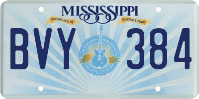 MS license plate BVY384