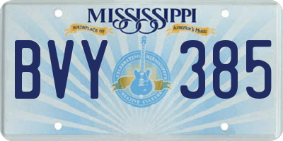 MS license plate BVY385